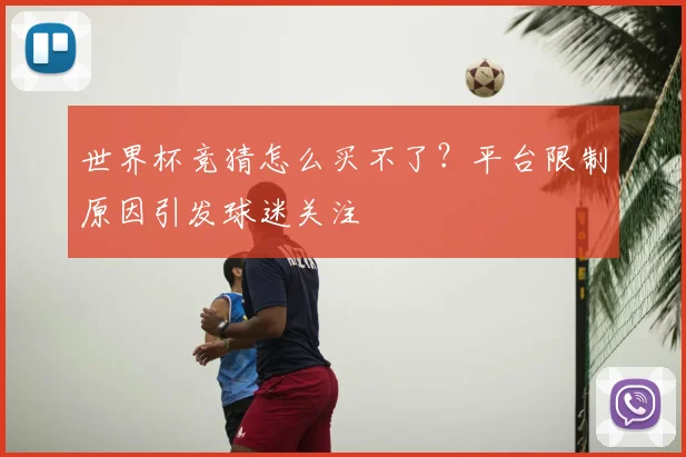 世界杯竞猜怎么买不了？平台限制原因引发球迷关注